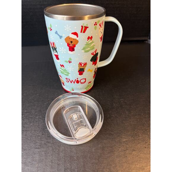 Swig Life 18oz Santa Paws Holiday Travel Mug 15 Dogs Breeds - Picture 9 of 14